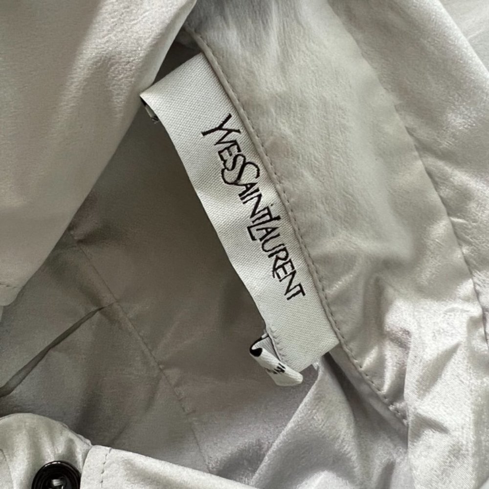 Yves Saint Laurent metallic silver spring jacket size 40 US M - Picture 5 of 5